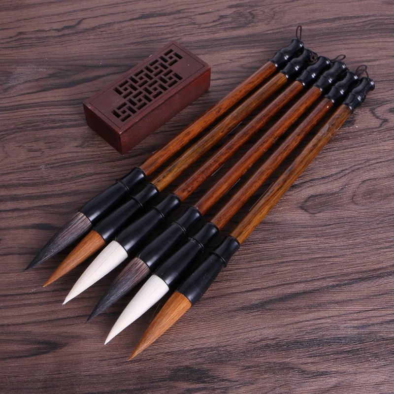 Cọ Vẽ Thư Pháp Cỡ Lớn Bằng Lông Cừu / Gỗ / Gấu Phong Cách Trung Hoa