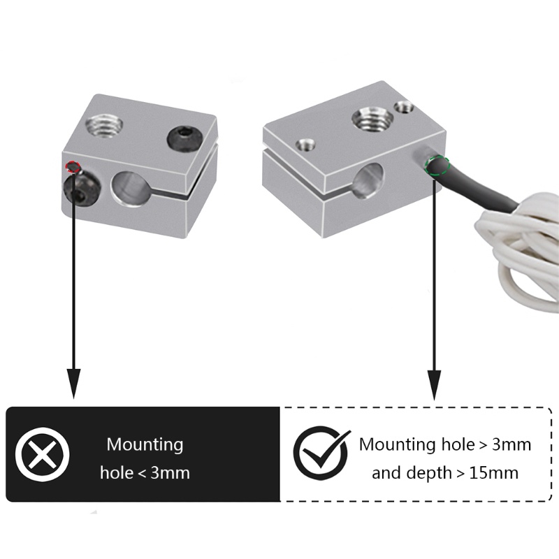 Cảm Biến Nhiệt Độ Mojito B3950 100k Cho Máy In 3d E3D Pt100 V6