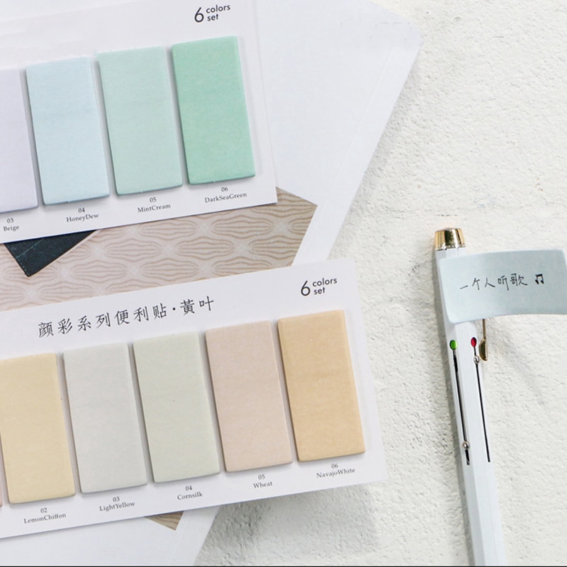 Set 120 miếng dán ghi chú hình chữ nhật nhỏ nhắn xinh xắn