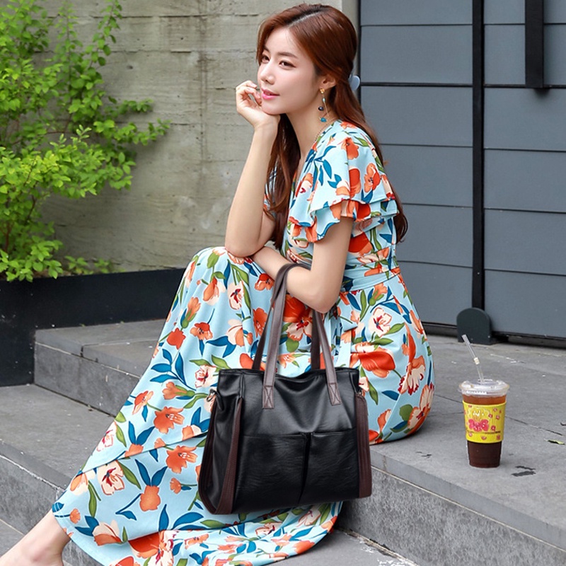 Túi Đeo Vai Cỡ Lớn Bằng Da Mềm Kiểu retro Thời Trang Cho Nữ