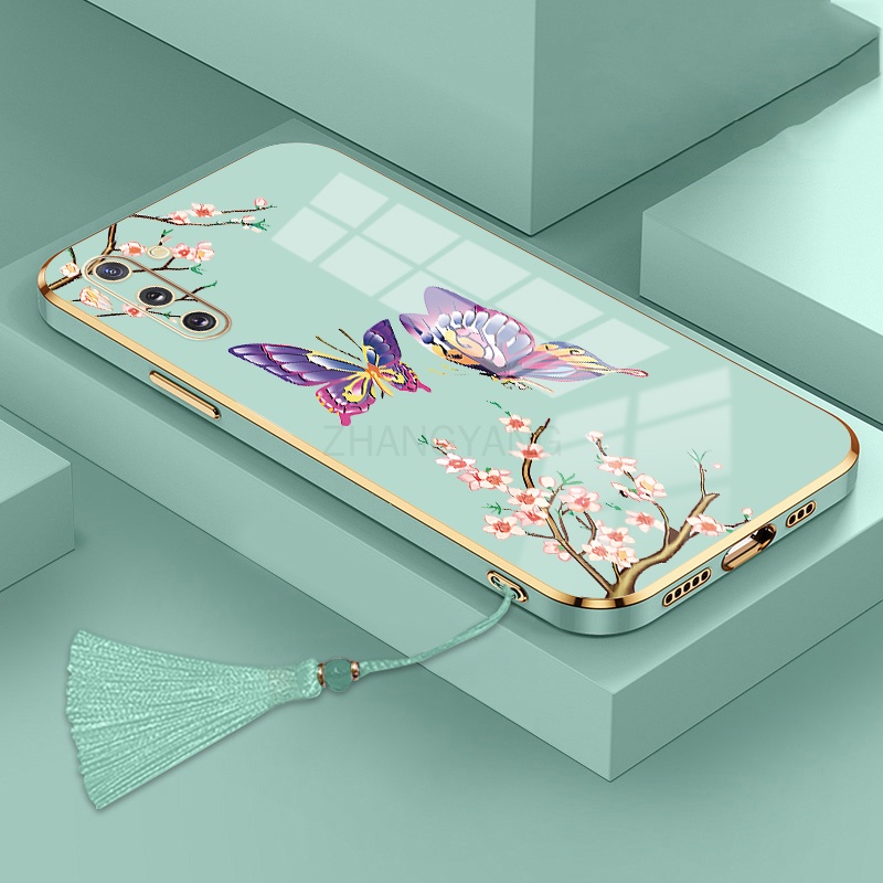 ốp lưng Samsung note 10 Samsung note 10 pro Ốp Điện Thoại Silicon Họa Tiết Bươm Bướm Kèm Dây Đeo Cho Samsung note 10 Samsung note 10 pro