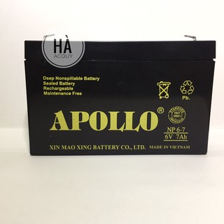 Bình Ắc Quy Khô Apollo 6v, 7Ah NP 6 - 7