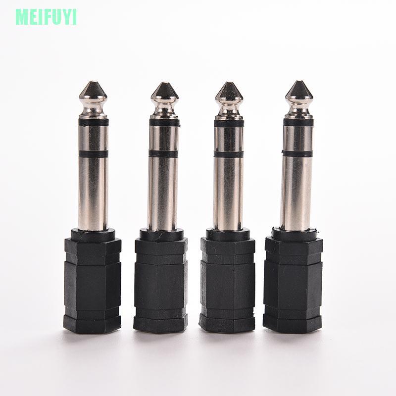 Set 4 Giắc Cắm Âm Thanh Chuyển Đổi Từ Đầu Cắm 6.5mm 1 / 4 Sang 3.5mm 1 / 8