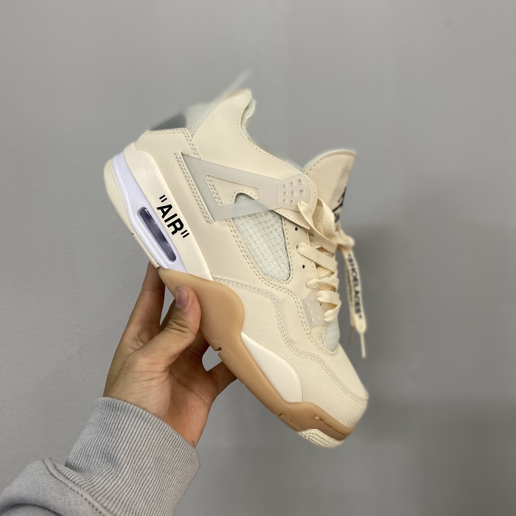 ✅ Giày Sneaker Jordan4 Offwhite Full Phụ Kiện Dây Phụ Freeship ✅ GIẢM GIÁ 20%