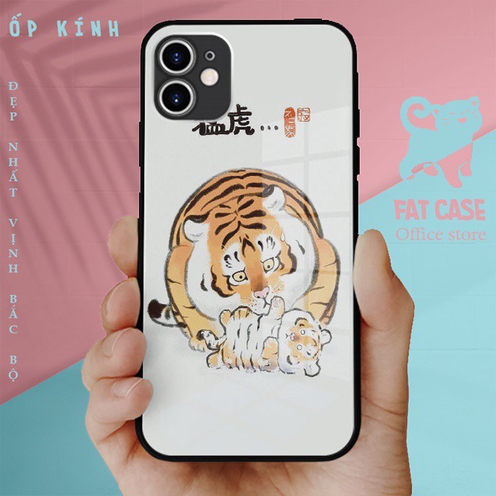Ốp lưng trơn Đóng băng hổ con iphone 6/6plus/6s/7/7plus/8/8plus/x/xr/xs/11/12/13/pro/max/plus/promax OK-BLUIMH00037