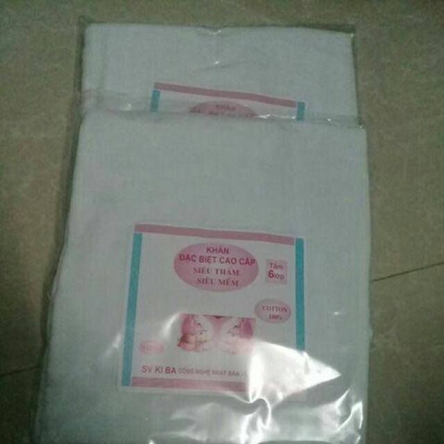 2 khăn tắm 6 lớp kiba