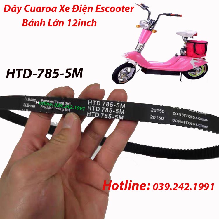 Dây Cuaroa Xe Điện Escooter Bánh Lớn 12inch Thông Số Dây HTD 785-5M