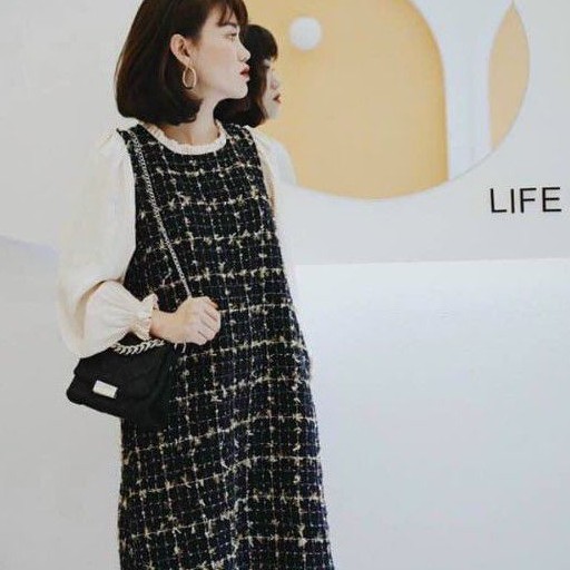 Váy Đầm Dạ dáng suông dày dặn