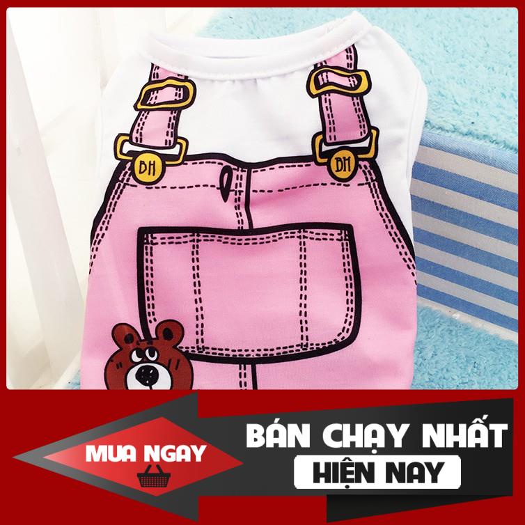 Áo Hình Gấu &amp; Chó Mùa Xuân Hè Giả Vest Mặc Thoáng Khí - Mã QACC68 0