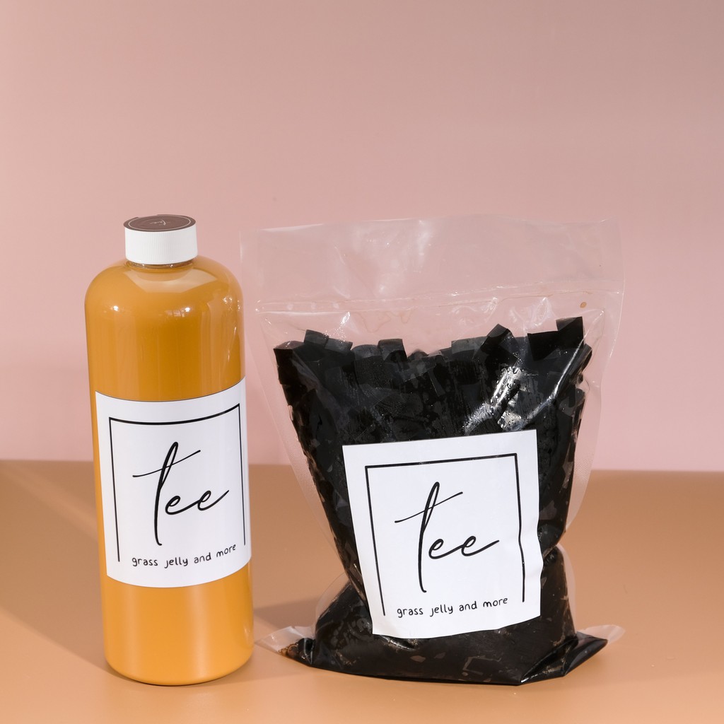 Combo Trà sữa Thái đỏ chai Jumbo 1000ml + Sương sáo thạch túi 600gram
