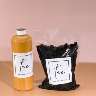 Combo Trà sữa Thái đỏ chai Jumbo 1000ml + Sương sáo thạch túi 600gram