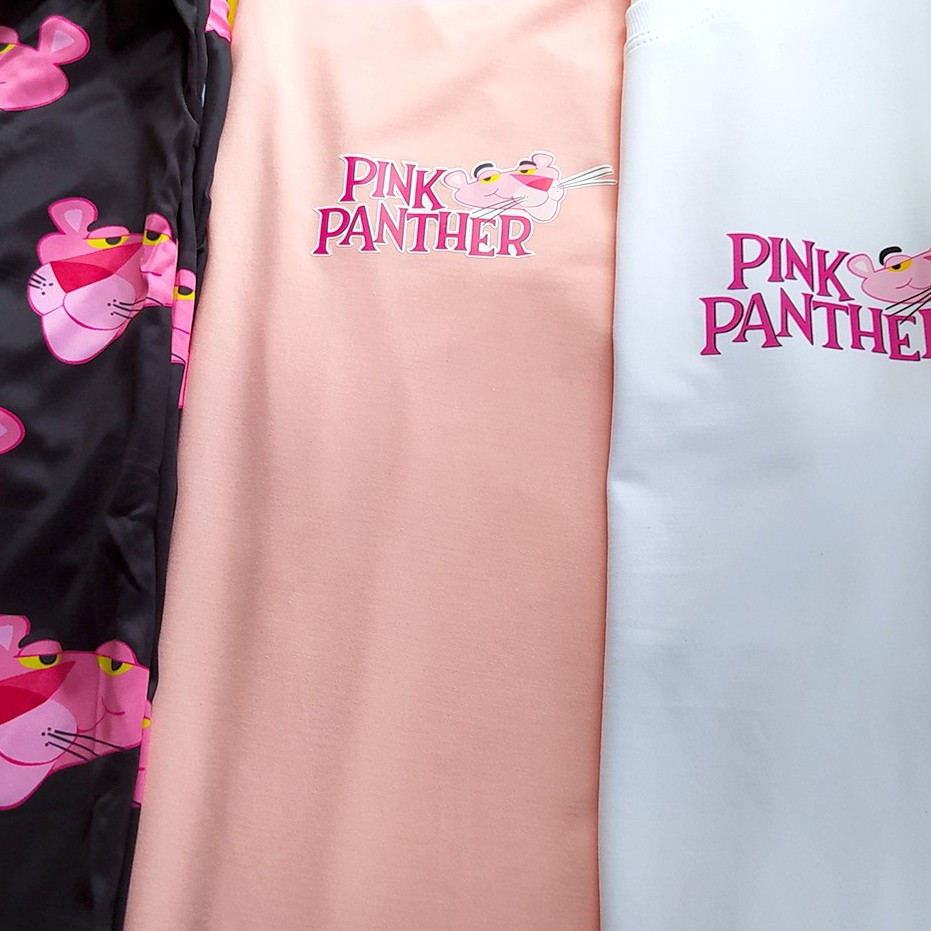 Bộ quần áo thun nam nữ unisex hoạt hình báo hồng The Pink Panther