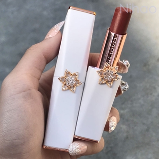 [Hàng mới về] Son Môi Màu Lì Không Thấm Nước Vỏ Đính Kim Cương Sang Trọng Sheloves Tiện Dụng