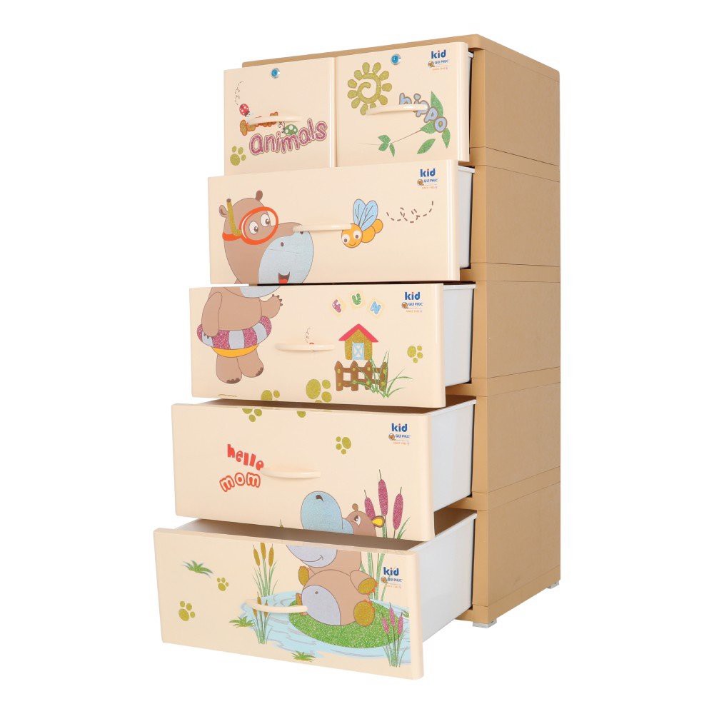 TỦ NHỰA QUI PHÚC KID HÀ MÃ 5 TẦNG 6 NGĂN 60 x 47 x 130 Cm- TẶNG BÀN XẾP CHO BÉ- BẢO HÀNH NHỰA LÊN TỚI 10 NĂM | BigBuy360 - bigbuy360.vn