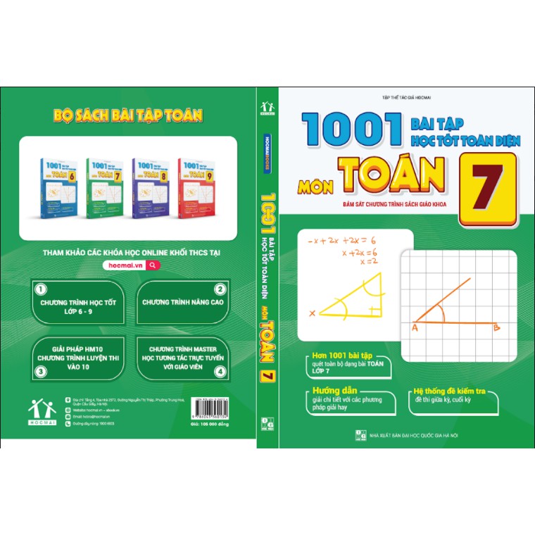 [Mã BMBAU50 giảm 7% tối đa 50K đơn 99K] Sách - 1001 bài tập học tốt toàn diện môn Toán lớp 7