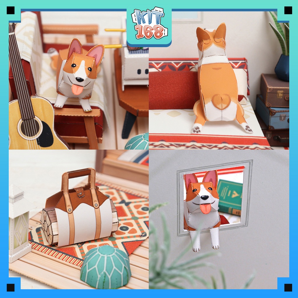 Mô hình giấy kiến trúc Cắm trại Glamping