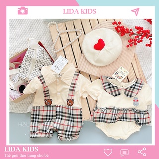 Body suit cộc tay bé trai, bé gái chất cotton kèm mũ đẹp