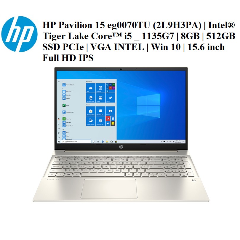 LapTop HP Pavilion 15 eg0070TU 2L9H3PA | Intel Tiger Lake Core i5 _ 1135G7 | 8GB | 512GB SSD PCIe | Win 10 | 15.6" FHD | BigBuy360 - bigbuy360.vn