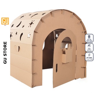 [FreeShip] Nhà giấy carton lắp ráp cho bé Nhà lắp ghép Thông minh Sáng Tạo và An Toàn