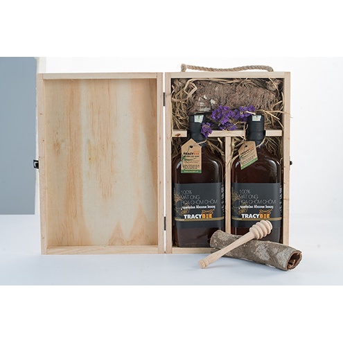 Hộp quà đôi mật ong hoa chôm chôm 600ml