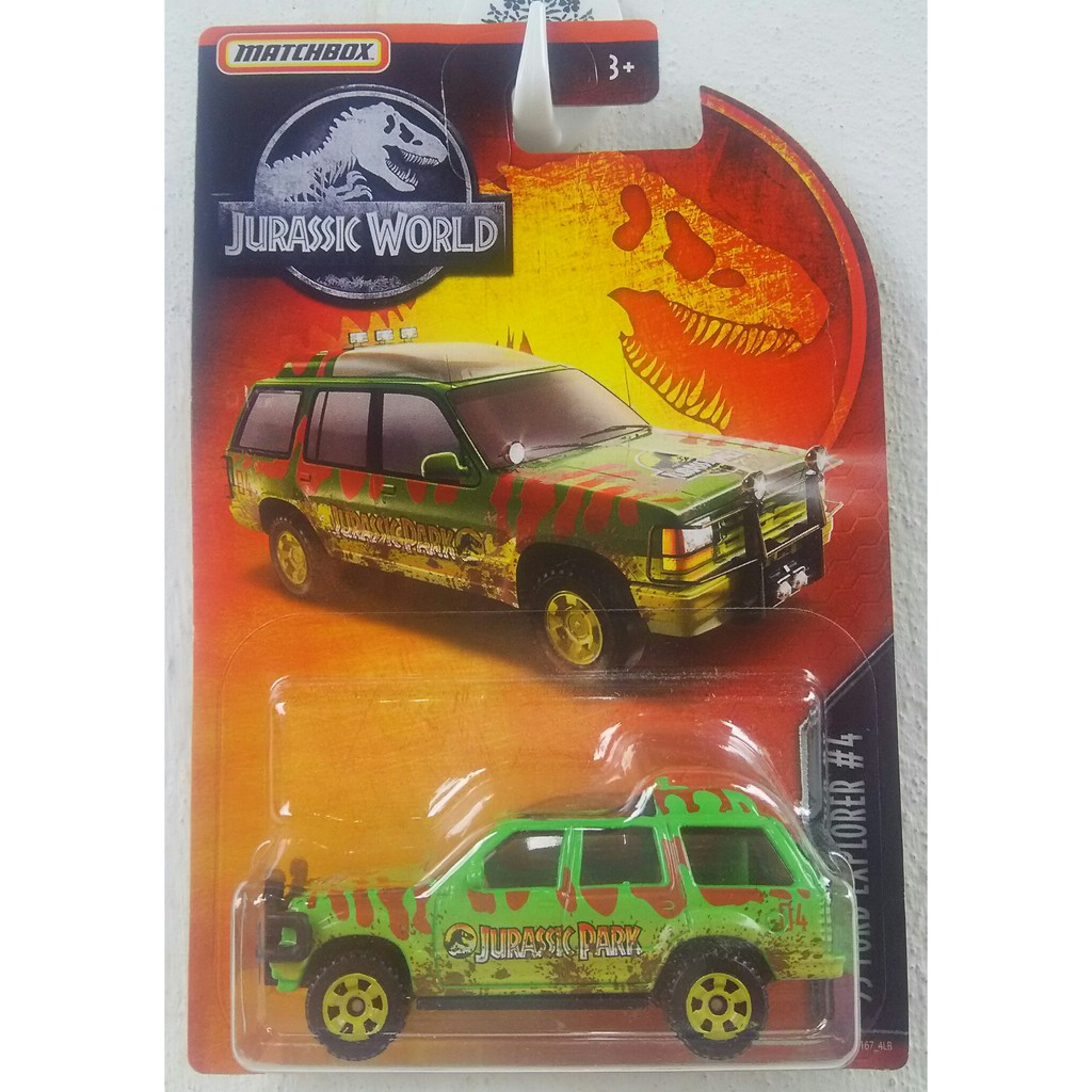 Xe mô hình Matchbox Jurassic World '93 Ford Explorer Jurassic Park