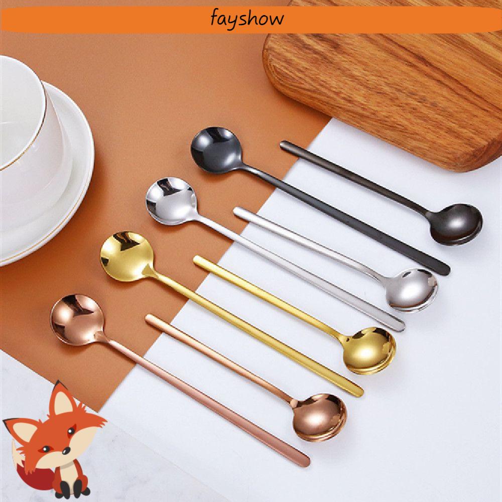 Muỗng Cà Phê Bằng Thép Không Gỉ 304 Màu Sắc Phản Quang Phong Cách Bắc Âu