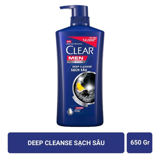 Dầu gội clear men 650g bạc hà