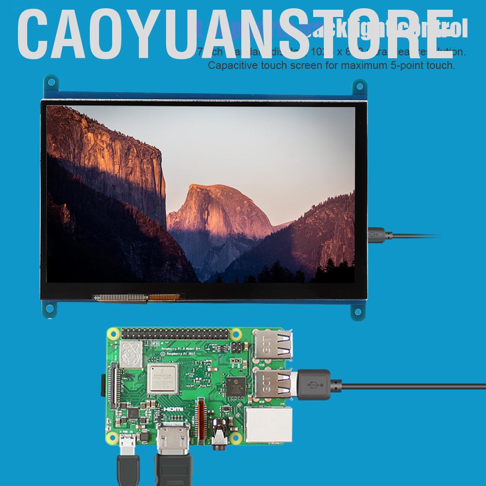 Màn hình LCD 7 inch HDMI 1024x600 full HD cảm ứng điện dung cho Raspberry Pi