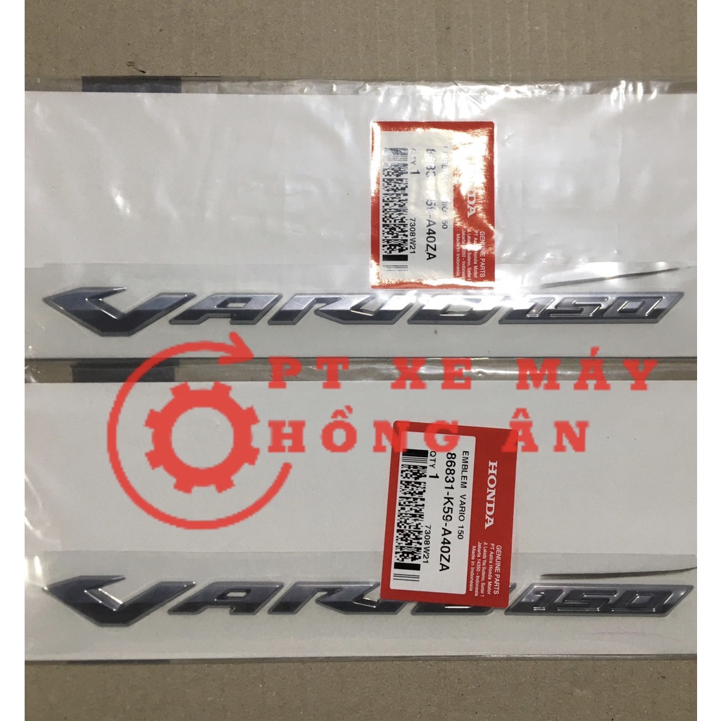 Tem chữ Vario 150, tem chữ Honda cánh chim Vario 125  nhập khẩu chính hãng Honda Indonesia - PT HỒNG ÂN