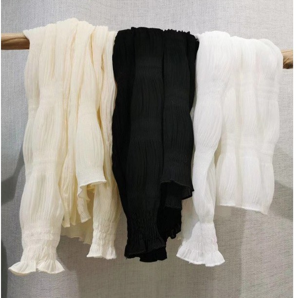 NZN Áo sơ mi chiffon tay dài màu trơn phong cách Hàn Quốc thời trang cho nữ