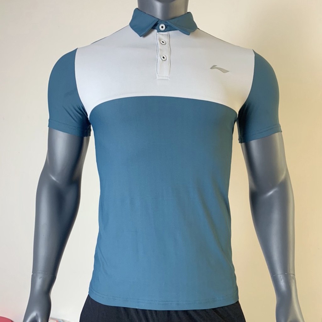 Áo polo thể thao Lining APLR655 tay ngắn cổ bẻ, chất thun gai co giãn 4 chiều thoáng mát