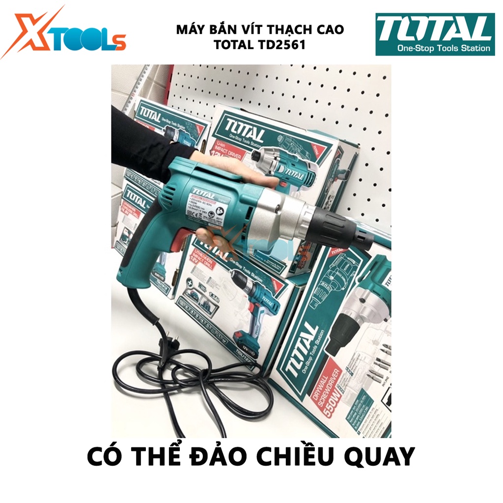 Máy bắn vít TOTAL TD2561 | máy bắn vít thạch cao 550W tháo bắt vít trên các vật liệu - [XSAFE][CHÍNH HÃNG]