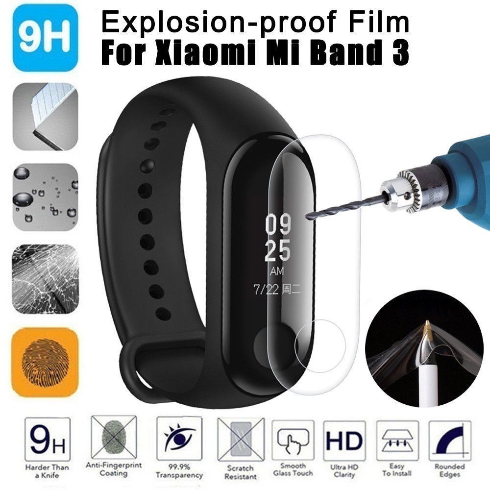 Set 3 / 5 / 10 Miếng Dán Màn Hình Chống Cháy Nổ Cho Xiaomi Mi Band 3