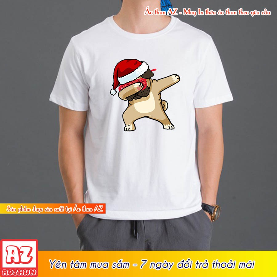 Áo thun Teen Nam Nữ in hình Chó Pug Dog - Form rộng BIGSIZE AZ M1758