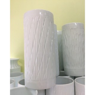 Lọ hoa/ bình hoa 3D dáng trụ gốm sứ Bát Tràng 