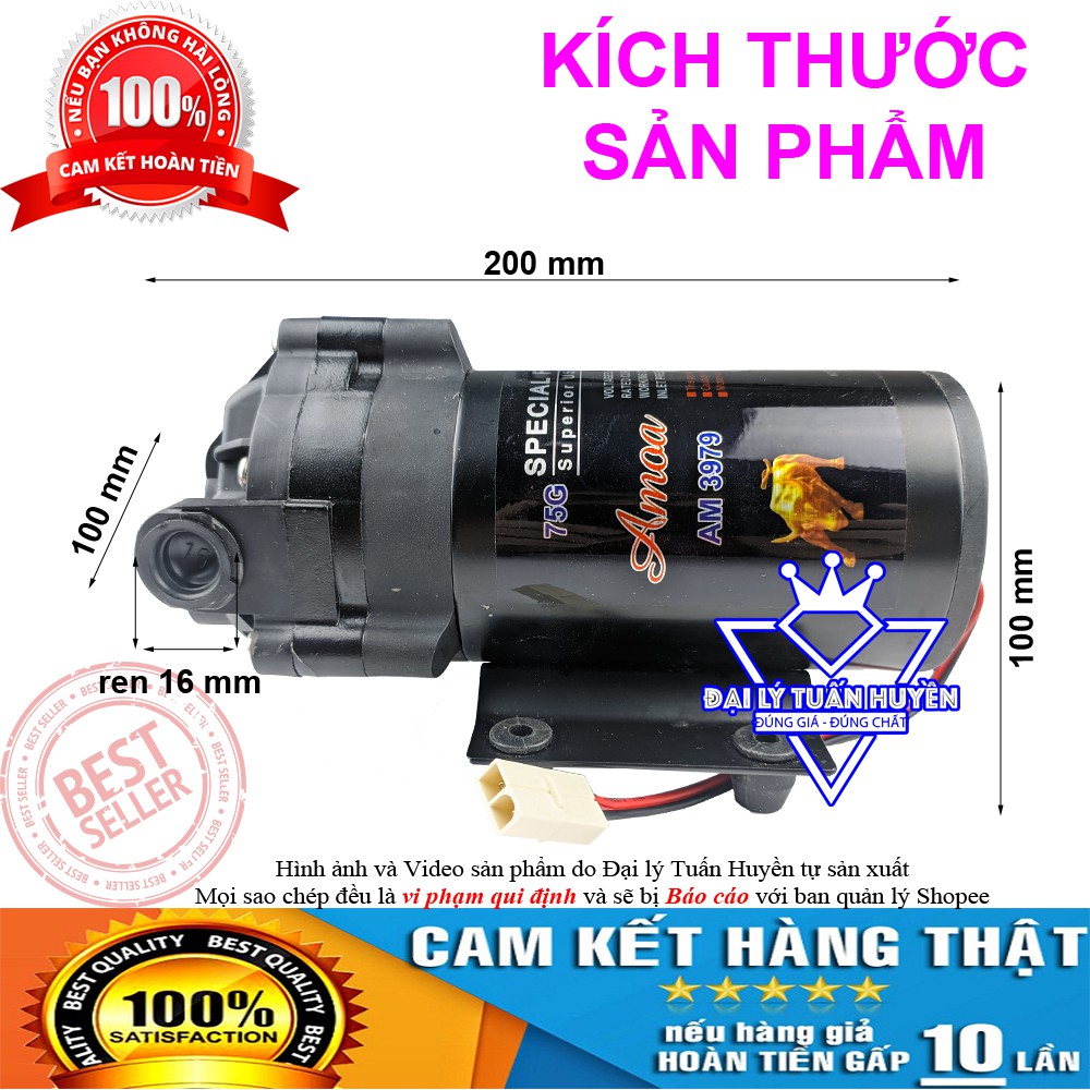 Bơm tăng áp 24v Amoa – Hút đẩy siêu khỏe - dùng cho máy lọc nước RO và dàn phun sương | BigBuy360 - bigbuy360.vn