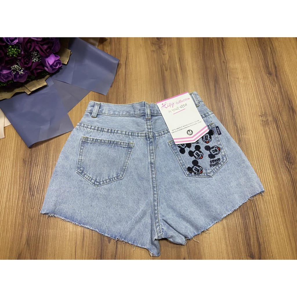 Quần Short Jean Nữ Trơn - Hana Trâm Shop
