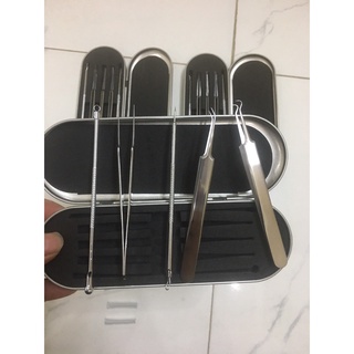 Bộ lấy nhíp lấy mụn (bộ có 5 chi tiết để nặn mụn)