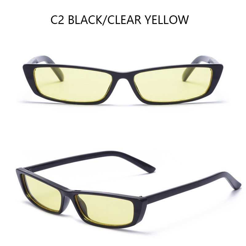 Kính mát gọng chữ nhật nhỏ thời trang nhiều màu tùy chọn