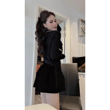 ÁO CADIGAN LÔNG THỎ VIỀN REN SIÊU HOT