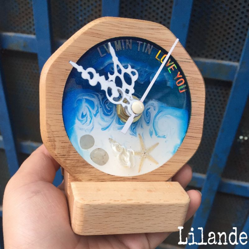 Đồng hồ để bàn biển xanh Lilande