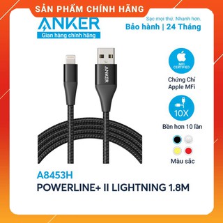 Cáp sạc anker powerline+ ii lightning dài 1.8m không kém túi đựng - a8453h