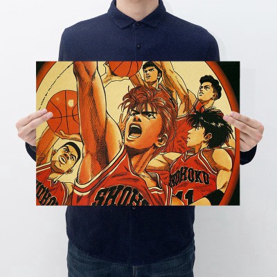 Tấm poster treo trang trí phòng in hình nhân vật trong phim hoạt hình "Slam Dunk" | BigBuy360 - bigbuy360.vn