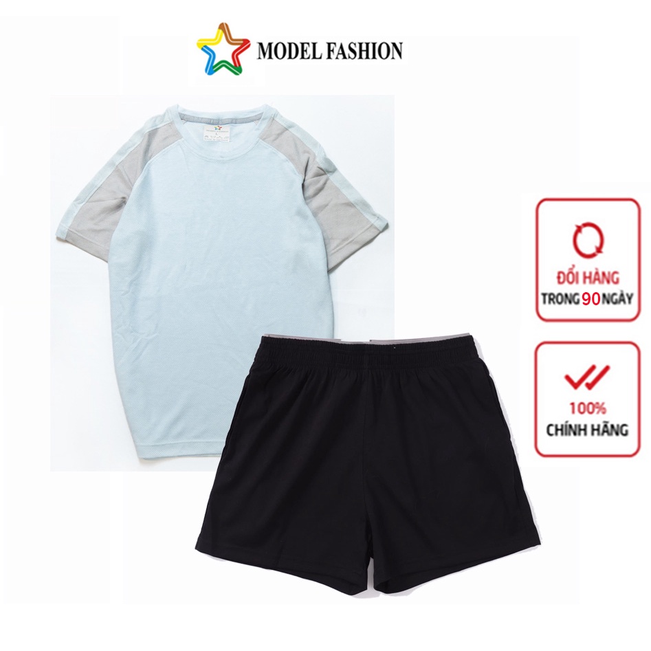 Bộ thun thể thao Model Fashion  BTTQ011 mùa hè phối màu thoáng mát