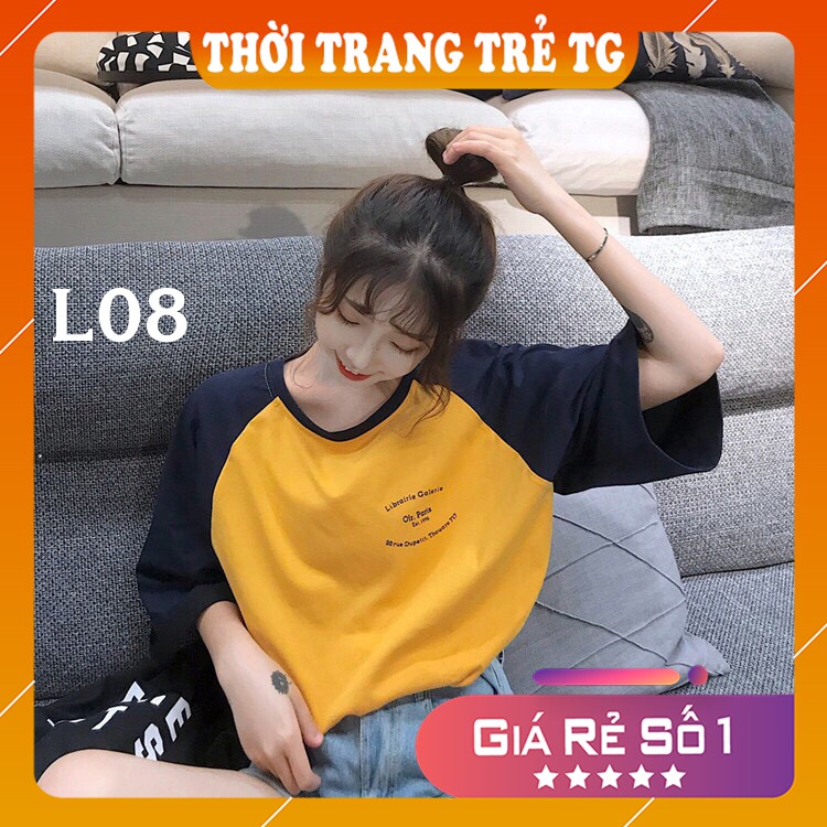 Áo thun 💕𝑭𝒓𝒆𝒆𝒔𝒉𝒊𝒑💕 Áo phông form rộng freesize dáng Unisex L08, mặc lớp, nhóm, cặp PHỐI TAY THÂN VÀNG in chữ PARIS 1996.