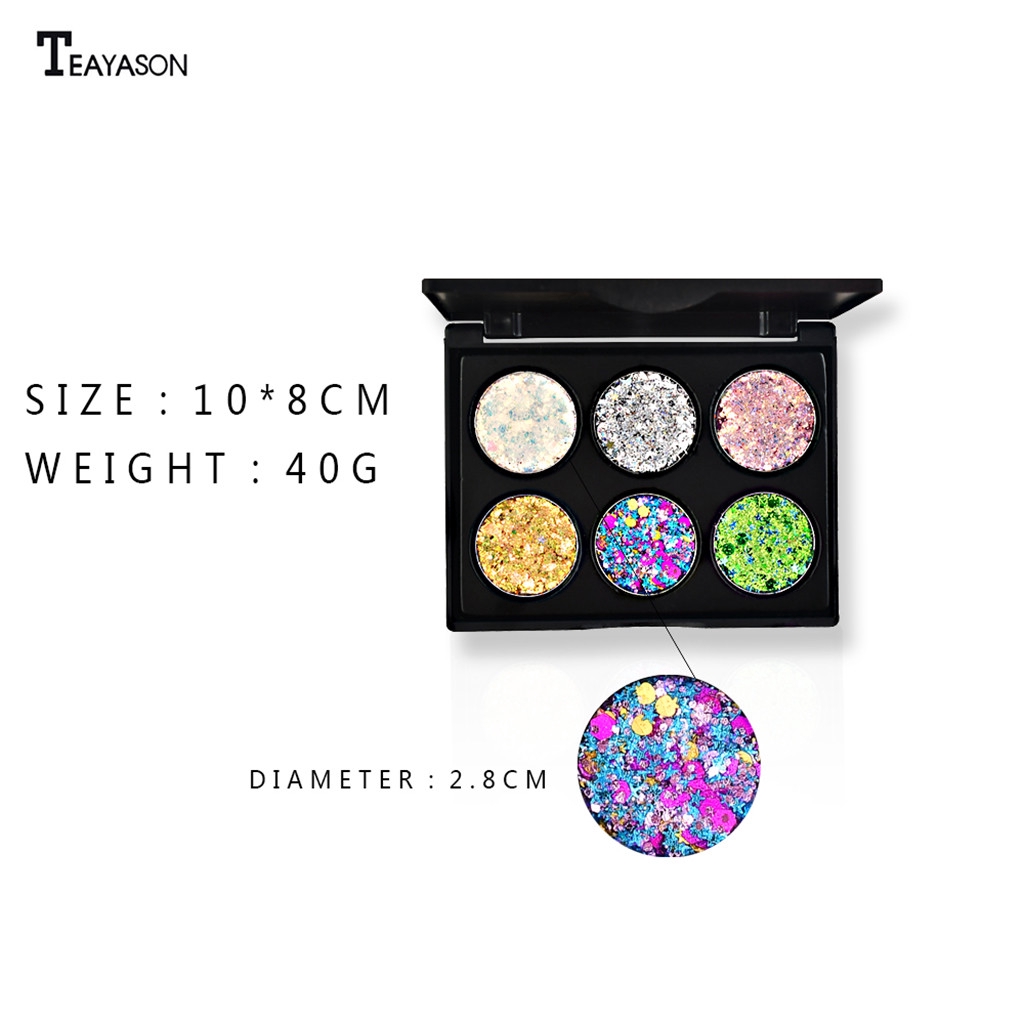 Phấn mắt trang điểm 6 màu lấp lánh xinh xắn TEAYSON | BigBuy360 - bigbuy360.vn