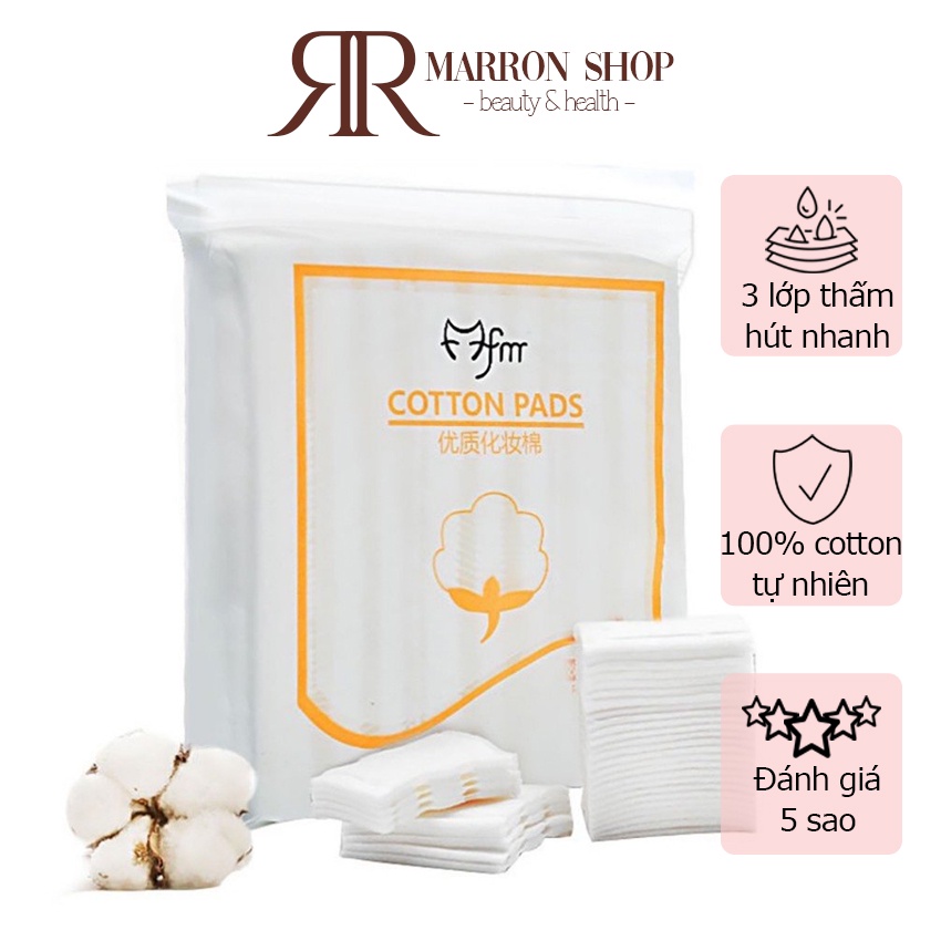 Bông tẩy trang 222 miếng cotton pads 3 lớp