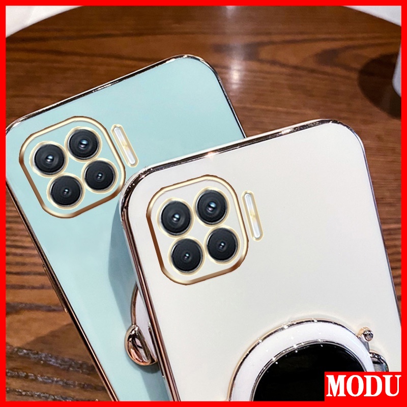 Ốp Điện Thoại Màu Macaron Có Giá Đỡ Cao Cấp Cho OPPO A73 2020 F17 A93 2020 Reno 4F F17 Pro Reno 4 Lite