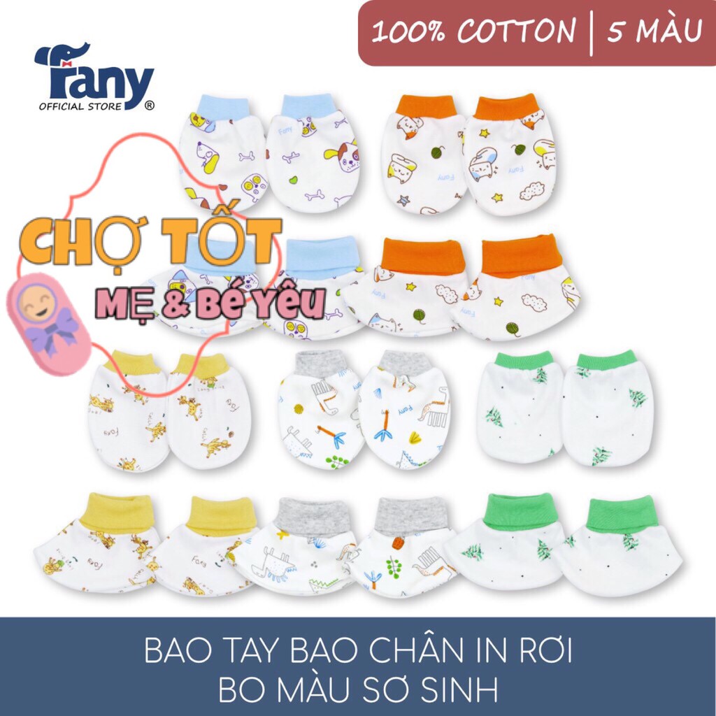 Bộ Bao Tay Bao Chân Bo Thun Cao Cấp Fany