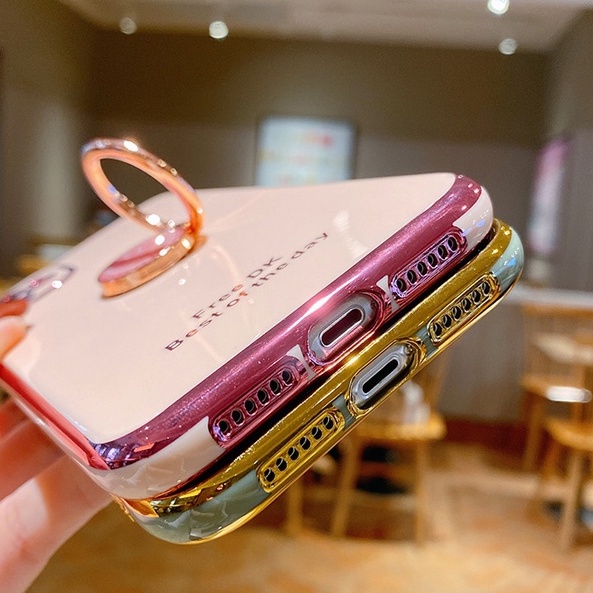 Ốp điện thoại đính kim tuyến có vòng đỡ nam châm cao cấp cho Huawei Y7 Pro Y6P Y5 Y9 Prime 2019 Y6 Pro 2019